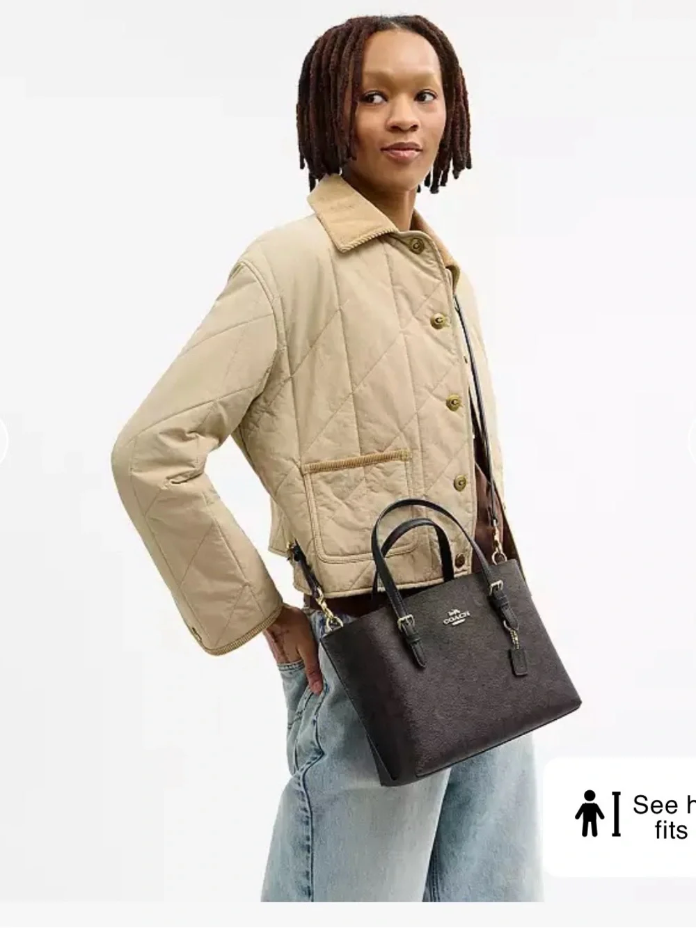 Coach Chocolate Brown Leather Mini Tote with Gold Hardware